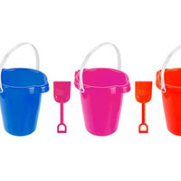 ASSST. COLOURS 8" BEACH BUCKET WITH SPADE