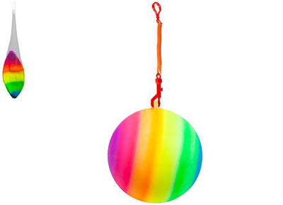 RAINBOW 10" KEY CHAIN BALL (DEFLATED)