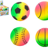 ASST. RAINBOW 6CM RUBBER BALL
