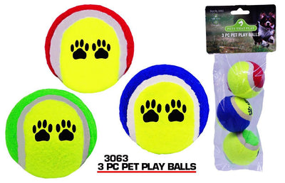 PACK OF 3 PET PLAY BALLS