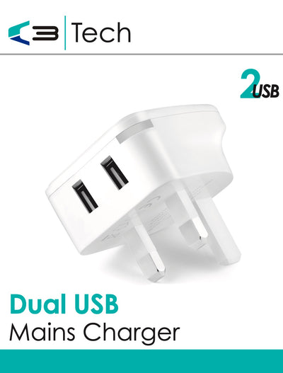 C3 DUAL USB MAINS CHARGER