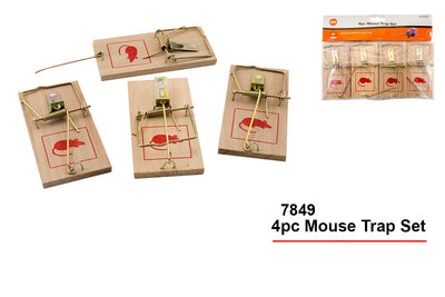 PACK OF 4 WOODEN MOUSE TRAPS