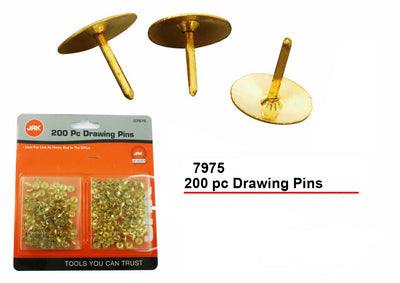 PACK OF 200 DRAWING PINS
