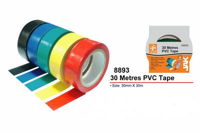 PVC ASST. COLOURS 30MTR TAPE