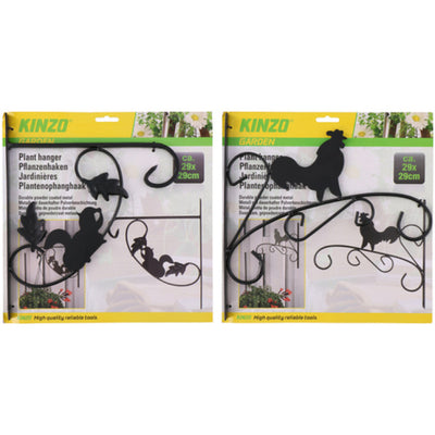 KINZO 4 ASST. BLACK METAL BASKET BRACKET