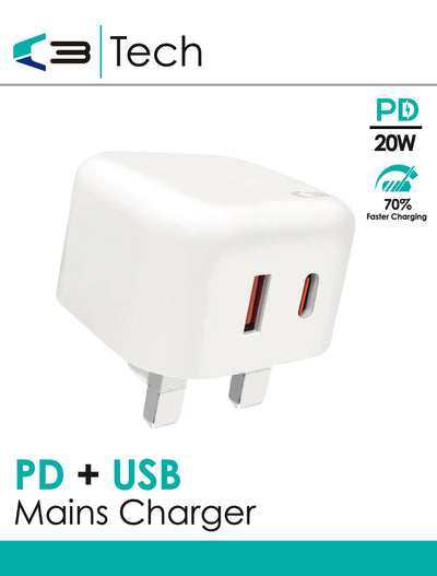 C3 MAINS AND USB CHARGER