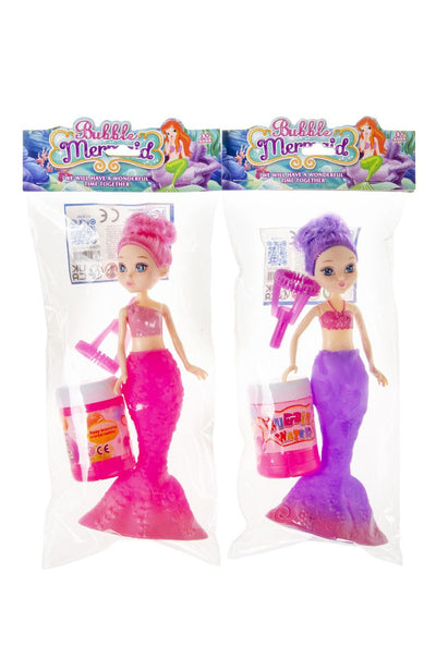 MERMAID DOLL 2 ASST. BUBBLE SET