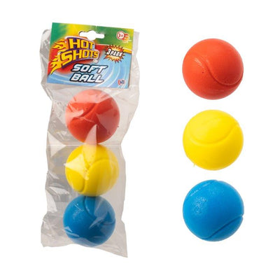 PACK OF 3 SOFT 70MM BALLS