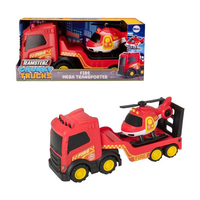 LARGE FIRE TRUCK WITH RESCUE HELICOPTER