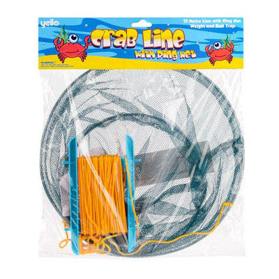 CRAB DROP NET WITH RINGS AND HANDLE