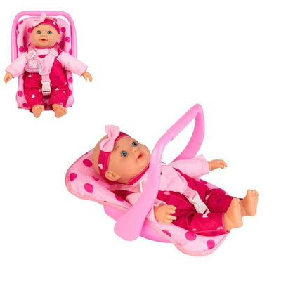 DOLLY TOTS DOLL AND CAR SEAT