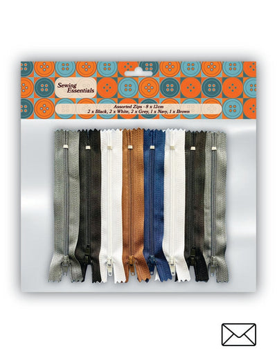 8 PACK ASST. SEWING ZIP SET