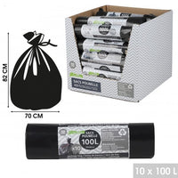 BLACK 100LTR 10 PACK REFUGE BAGS