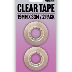PACK OF 2 CLEAR TAPE