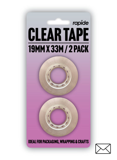 PACK OF 2 CLEAR TAPE