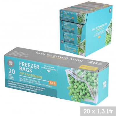 EASY CLOSE 20 PACK FREEZER BAGS