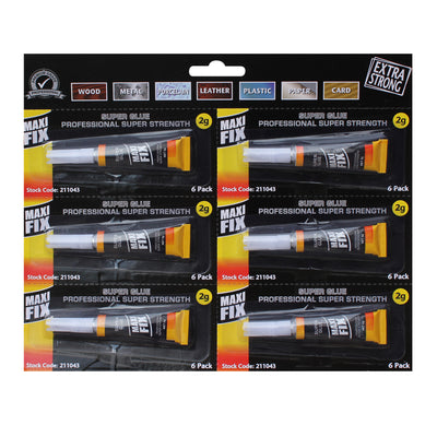 MAXIFIX PACK OF 6 SUPER GLUE