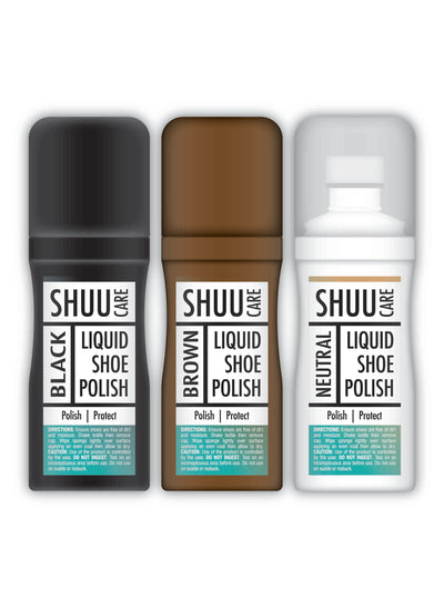 SHUU 3 ASST. LIQUID SHOE POLISH