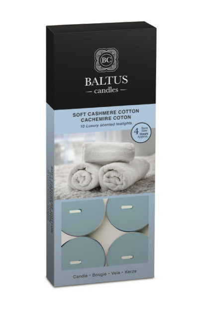 CASHMERE COTTON 10 PACK SCENTED TEALIGHTS