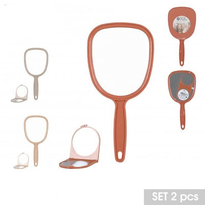 2 PACK ASST. 27CM AND 13CM HAND MIRRORS