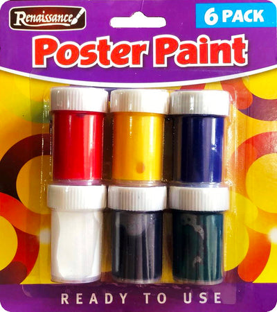 PACK OF 6 POSTER PAINTS