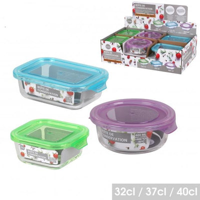 GLASS FRIDGE CONTAINER WITH LID
