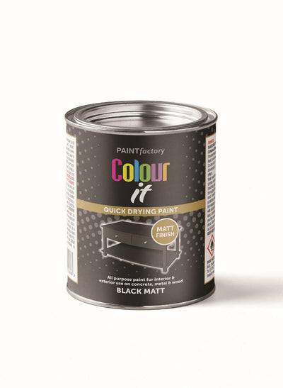 BLACK MATT PAINT 300ML TIN