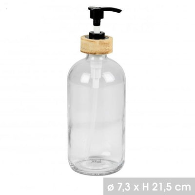 GLASS 500ML SOAP DISPENSER