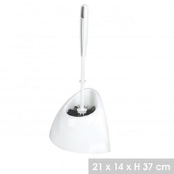 WHITE TRIANGLE SHAPE TOILET BRUSH  SET