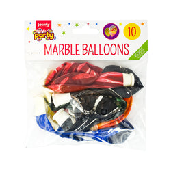 PACK OF 10 MARBLE LOOK BALLOONS