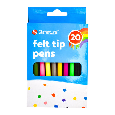 PACK OF 20 FELT TIP PENS
