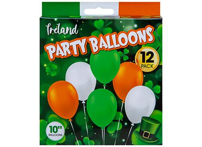PACK OF 12 IRELAND 10" BALLOONS