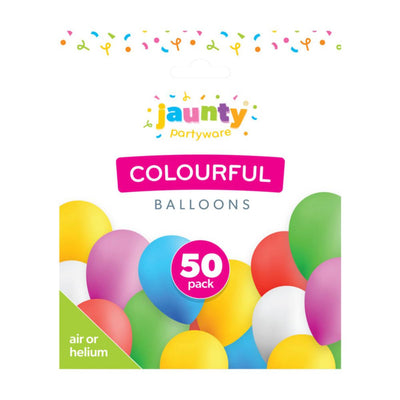 PACK OF 50 ASST. PARTY BALLOONS