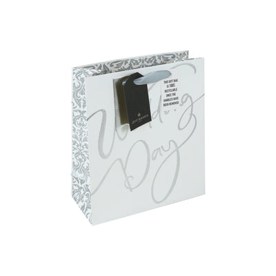MEDIUM SILVER WEDDING DAY GIFT BAG