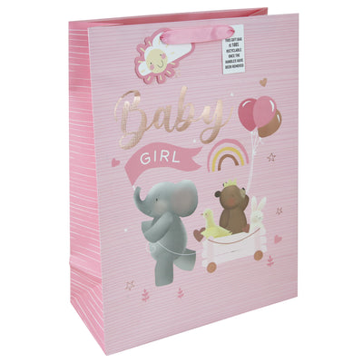 EXTRA LARGE BABY GIRL GIFT BAG