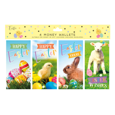 PACK OF 4 EASTER MONEY WALLETS