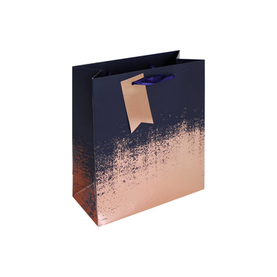 NAVY COPPER DISTRESSED MEDIUM GIFT BAG