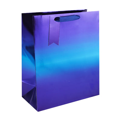 BLUE METALLIC LARGE GIFT BAG