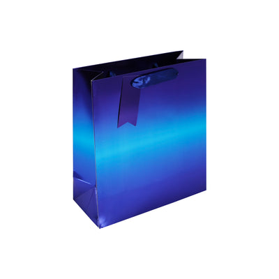 BLUE METALLIC MEDIUM GIFT BAG