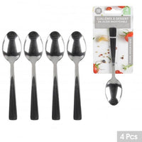 4 PACK STAINLESS STEEL TEA SPOONS