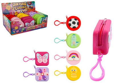 SILICONE 6 ASST. 8CM COIN PURSE