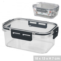 BLUE TRIM LID 800ML FOOD CONTAINER