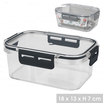 BLUE TRIM LID 800ML FOOD CONTAINER
