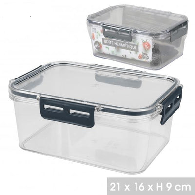 BLUE TRIM 1700ML PLASTIC CONTAINER