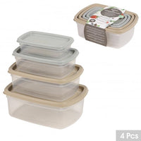 SET OF 4 ASST. FOOD STORAGE BOXES