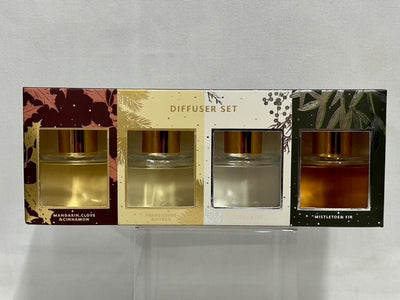 PACK OF 4 ASST. SEASONAL SCENTS 30ML BOTTLES DIFFUSER SET