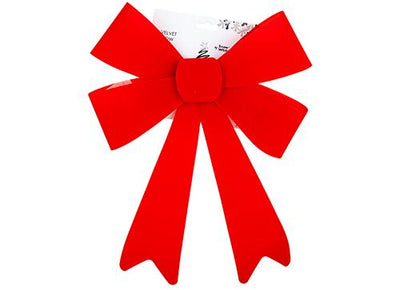 RED 28CM X 38CM VELVET BOW