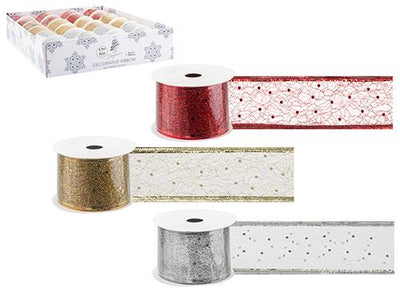 ASST. DESIGNS 2.7MTR XMAS RIBBON