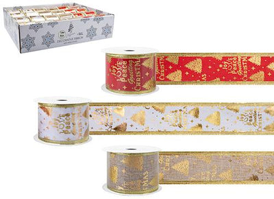 ASST. DESIGNS 2.7MTR XMAS RIBBON