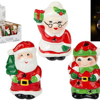 3 ASST. LED CERAMIC XMAS FIGURES